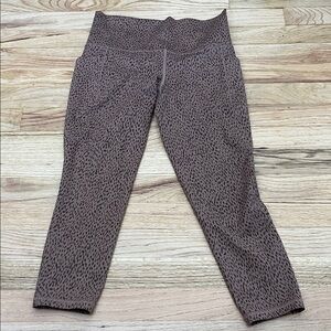 Athleta Brown Patterned Leggings